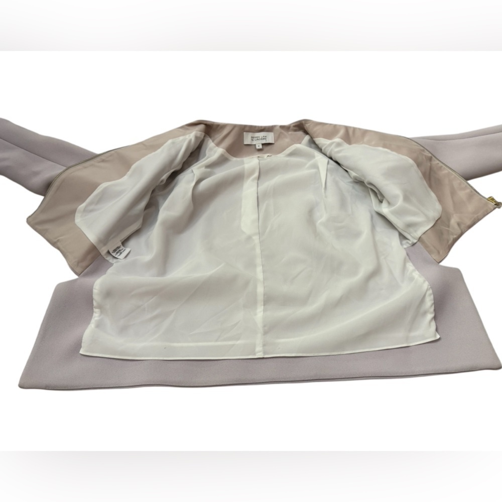 Derek Lam 10 Crosby Lilac High Low Zip Jacket Size 6 - Picture 7 of 16